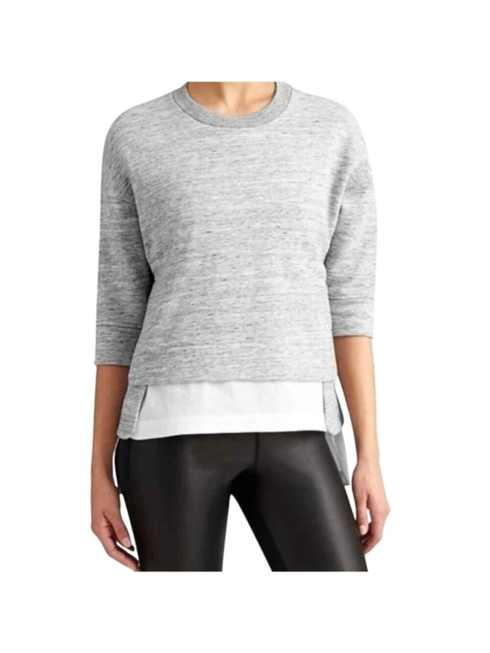 Derek Lam X Athleta Heather Gray Asymmetric Sweatshirt Womens Size Small